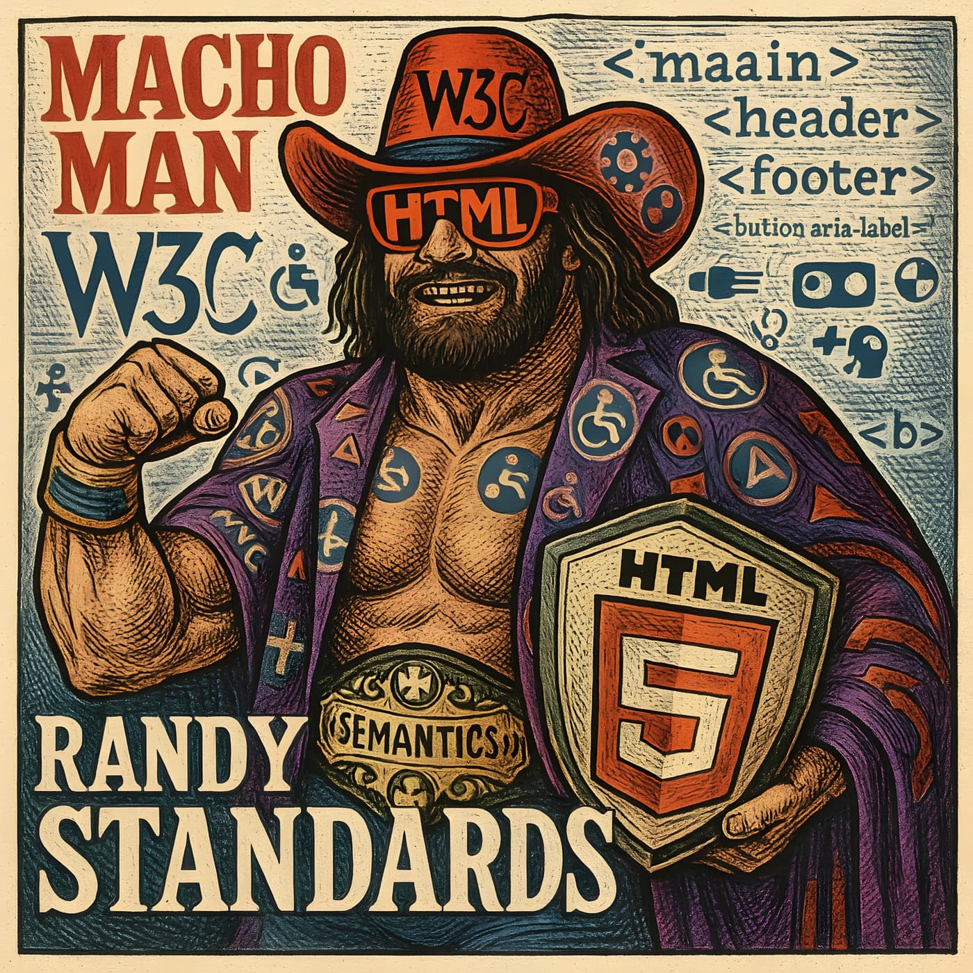 Dave Rupert shown as Macho Man Randy Standards